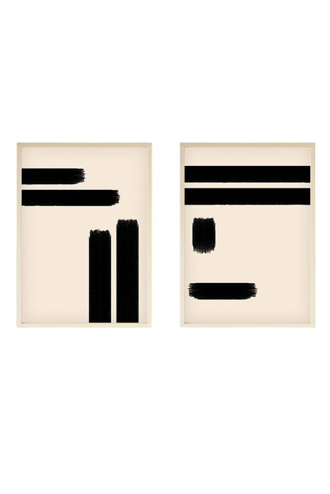 Wallity Huhu200 Cuadros Decorativos Enmarcados 50 x 70 cm (2 Piezas)